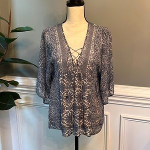 Joie | Scorpio Blue Silk Blouse
